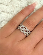 Load image into Gallery viewer, 14ct White Gold 1.10ct Heavy Brilliant Cut Diamond Cluster Ring