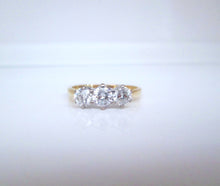 Load image into Gallery viewer, 18ct Yellow Gold 1.00ct Three Stone Brilliant Cut Diamond Trilogy Ring