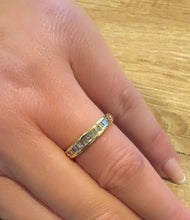 Load image into Gallery viewer, 18ct Yellow Gold Channel Set Princess Cut Diamond Eternity Ring