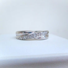 Load image into Gallery viewer, 9ct White Gold Pave Set Half Eternity Diamond Wedding Band Ring