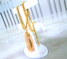 Load image into Gallery viewer, 1980s 9ct Yellow Gold Locket Pendant Belcher Chain Necklace