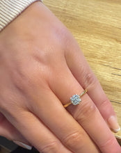 Load image into Gallery viewer, 18ct Gold 1.00ct Old Mine Cushion Cut Diamond Solitaire Engagement Ring