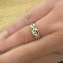 Load image into Gallery viewer, 9ct Yellow Gold Channel Set Diamond Eternity Wedding Band Ring