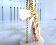 Load image into Gallery viewer, 1980s 9ct Yellow Gold Locket Pendant Belcher Chain Necklace
