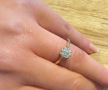 Load image into Gallery viewer, 18ct Gold 1.00ct Old Mine Cushion Cut Diamond Solitaire Engagement Ring