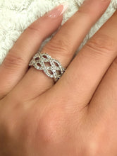 Load image into Gallery viewer, 14ct White Gold 1.10ct Heavy Brilliant Cut Diamond Cluster Ring