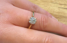 Load image into Gallery viewer, 18ct Gold 1.00ct Old Mine Cushion Cut Diamond Solitaire Engagement Ring