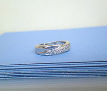 Load image into Gallery viewer, 9ct White Gold Pave Set Half Eternity Diamond Wedding Band Ring
