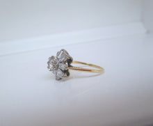Load image into Gallery viewer, 14ct Yellow Gold 1.30ct Transitional & Baguette Cut Diamond Cluster Ring