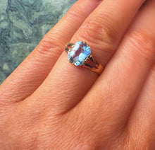 Load image into Gallery viewer, Victorian 22ct Yellow Gold Aquamarine Solitaire Ring