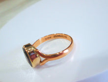 Load image into Gallery viewer, Art Deco 1930s 22ct Yellow Gold Oval Cut Bezel Set Garnet Solitaire Ring