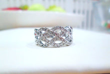 Load image into Gallery viewer, 14ct White Gold 1.10ct Heavy Brilliant Cut Diamond Cluster Ring