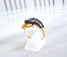Load image into Gallery viewer, 1980's 18ct Yellow & Black Gold Carrera Y Carrera Stallion Horse Diamond Ring