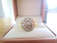 Load image into Gallery viewer, Heavy 14ct Yellow Gold 2.00ct Large Brilliant Cut Diamond Cluster Ring
