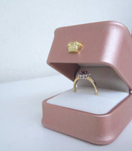 Load image into Gallery viewer, 1980s 9ct Yellow & White Gold Ruby & Diamond Cluster Ring