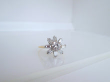 Load image into Gallery viewer, 14ct Yellow Gold 1.30ct Transitional & Baguette Cut Diamond Cluster Ring