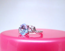 Load image into Gallery viewer, Le Vian 14ct White Gold Aquamarine & Diamond Cluster Ring