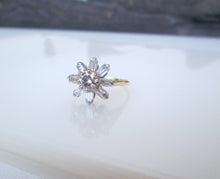 Load image into Gallery viewer, 14ct Yellow Gold 1.30ct Transitional & Baguette Cut Diamond Cluster Ring