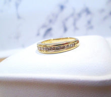 Load image into Gallery viewer, 18ct Yellow Gold Channel Set Princess Cut Diamond Eternity Ring