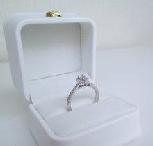 Load image into Gallery viewer, 18ct White Gold .52ct Diamond Halo Pear Shaped Cluster Ring