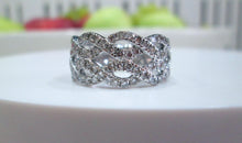 Load image into Gallery viewer, 14ct White Gold 1.10ct Heavy Brilliant Cut Diamond Cluster Ring