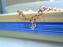 Load image into Gallery viewer, 9ct Yellow Gold Albert T-Bar Heart Charm Diamond Bracelet