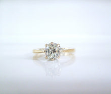 Load image into Gallery viewer, 18ct Gold 1.00ct Old Mine Cushion Cut Diamond Solitaire Engagement Ring