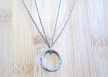 Load image into Gallery viewer, Heavy 18ct White Gold 1.20ct Diamond Double Circle Halo Cluster Pendant Necklace