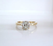 Load image into Gallery viewer, 18ct Gold 1.00ct Old Mine Cushion Cut Diamond Solitaire Engagement Ring
