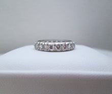 Load image into Gallery viewer, 1970s 18ct White Gold 1.70ct Full Diamond Eternity Wedding Band Ring