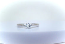 Load image into Gallery viewer, 9ct White Gold .33ct Brilliant Cut Solitaire Diamond Engagement Ring