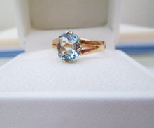 Load image into Gallery viewer, Victorian 22ct Yellow Gold Aquamarine Solitaire Ring