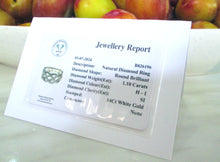 Load image into Gallery viewer, 14ct White Gold 1.10ct Heavy Brilliant Cut Diamond Cluster Ring