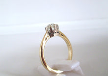 Load image into Gallery viewer, 18ct Gold 1.00ct Old Mine Cushion Cut Diamond Solitaire Engagement Ring