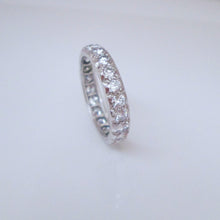 Load image into Gallery viewer, 1970s 18ct White Gold 1.70ct Full Diamond Eternity Wedding Band Ring
