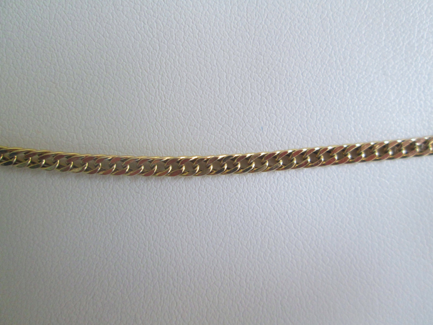 18ct Solid Gold Cuban Curb Chain Anklet Bracelet 10.1" Fine Link Yellow Gold