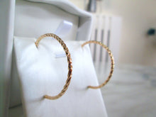 Load image into Gallery viewer, 14ct Solid Yellow Gold Large Hoop Earrings 18ct Butterfly Backs 7.13 Grams 14k - It's Vintage Darling