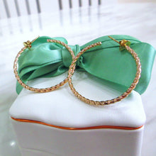 Load image into Gallery viewer, 14ct Solid Yellow Gold Large Hoop Earrings 18ct Butterfly Backs 7.13 Grams 14k - It's Vintage Darling