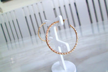 Load image into Gallery viewer, 14ct Solid Yellow Gold Large Hoop Earrings 18ct Butterfly Backs 7.13 Grams 14k - It's Vintage Darling