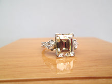 Load image into Gallery viewer, 950 Platinum 7.47ct Rectangular & Pear Cut Diamond Ring - It's Vintage Darling