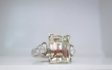 Load image into Gallery viewer, 950 Platinum 7.47ct Rectangular & Pear Cut Diamond Ring - It's Vintage Darling