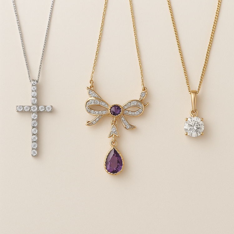Fine Diamond, Gold & Gemstone Necklaces | Pendants, Solitaires & Vintage Styles
