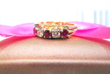 Load image into Gallery viewer, 1970&#39;s 18ct Yellow Gold Ruby &amp; Brilliant Cut Diamond Eternity Ring
