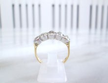 Load image into Gallery viewer, 1940s 18ct Yellow Gold 1.60ct Old Mine Cut Diamond Eternity Bezel Ring
