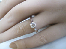Load image into Gallery viewer, 18ct White Gold Old Round European Cut Solitaire Diamond Engagement Ring
