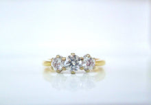 Load image into Gallery viewer, 18ct Yellow Gold .75ct Round Brilliant Cut Diamond Trilogy Ring
