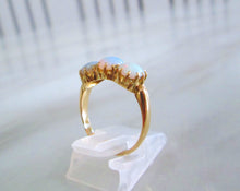 Load image into Gallery viewer, Edwardian 18ct Yellow Gold Opal Trilogy Ring
