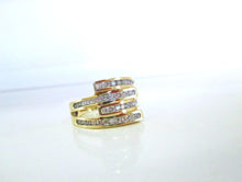 Load image into Gallery viewer, 9ct Yellow Gold Channel Set Diamond 4 Row Eternity Band Ring
