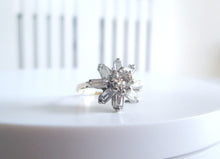 Load image into Gallery viewer, 14ct Yellow Gold 1.30ct Transitional &amp; Baguette Cut Diamond Cluster Ring
