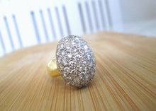 Load image into Gallery viewer, 18ct Yellow Gold 2.20ct Round Brilliant Cut Diamond Cluster Bombe Ring
